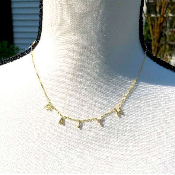 π NEW Argento Vivo FAITH Gold Necklace